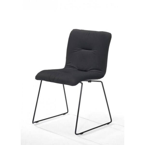 Homeroots Dark Gray Velvet Dining Chairs, 2PK - 472208