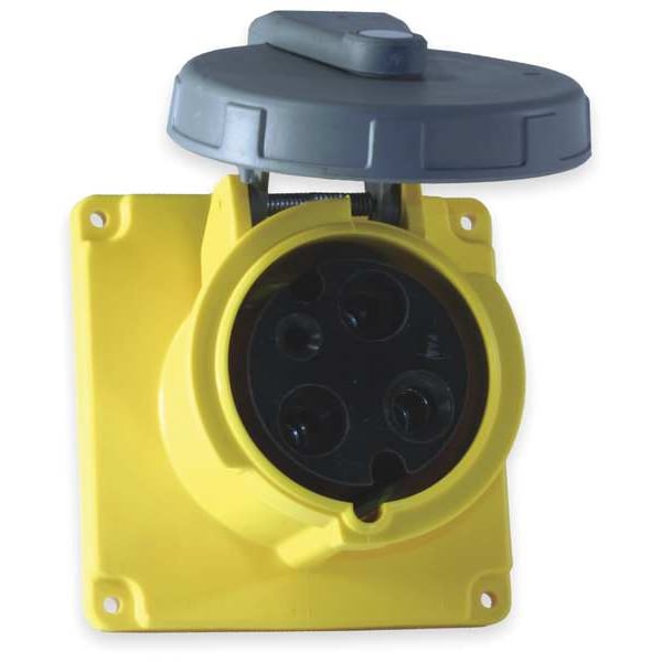 Hubbell IEC Pin and Sleeve Receptacle, 30A, 125V - HBL330R4W