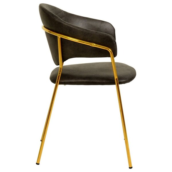 Leisuremod Bella Collection Modern Dining Chair in Charcoal, 2PK - BC21CH2