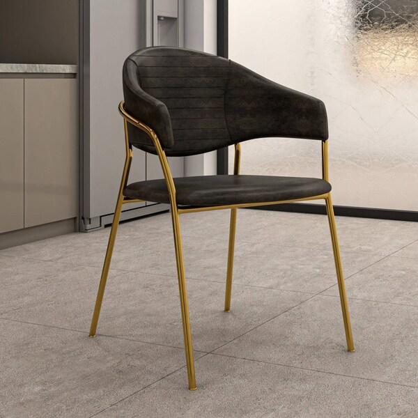 Leisuremod Bella Collection Modern Dining Chair in Charcoal, 2PK - BC21CH2