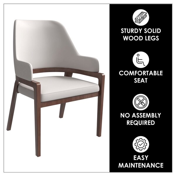 Leisuremod Ethora Collection Modern Wooden Dining Chair in Light Taupe - EC22LT