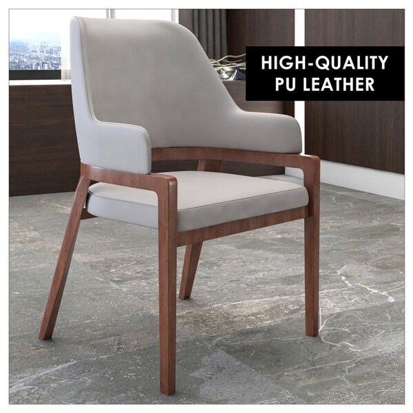 Leisuremod Ethora Collection Modern Wooden Dining Chair in Light Taupe - EC22LT