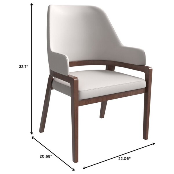 Leisuremod Ethora Collection Modern Wooden Dining Chair in Light Taupe - EC22LT