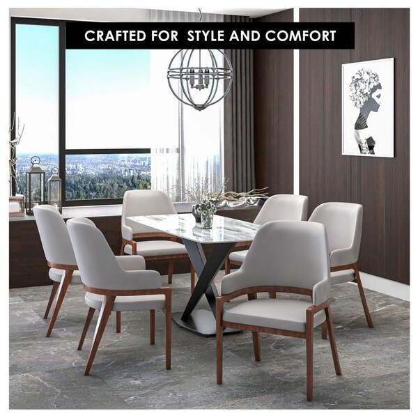 Leisuremod Ethora Collection Modern Wooden Dining Chair in Light Taupe - EC22LT