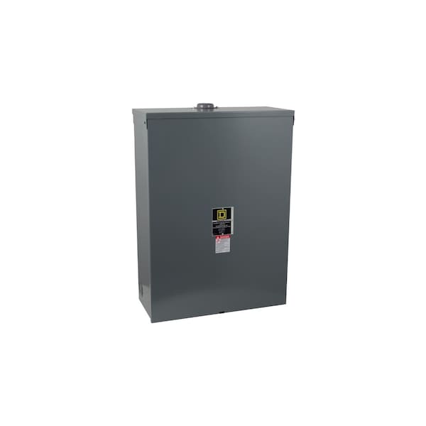 Square D Safety switch, double throw, non fusible, 200A, 600V, 3 pole, 15HP, neutral factory installed, NEMA 3R, bolt on - 82344NRB