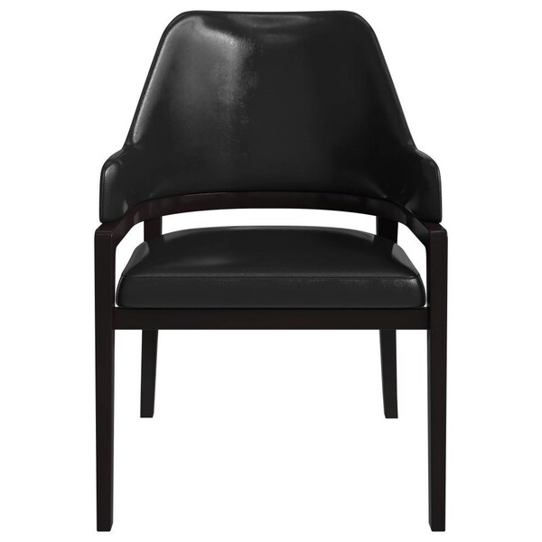 Leisuremod Ethora Collection Modern Wooden Dining Chair in Black, 4PK - EC22BL4