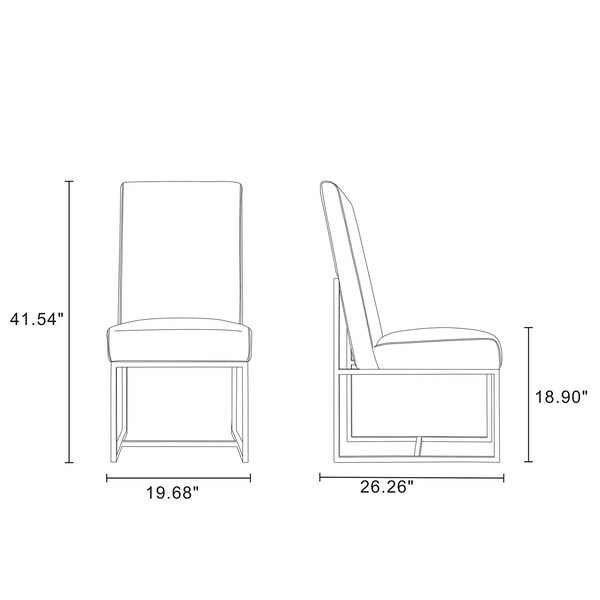 Manhattan Comfort Element Velvet Dining Chair in Blue - DC030-BL