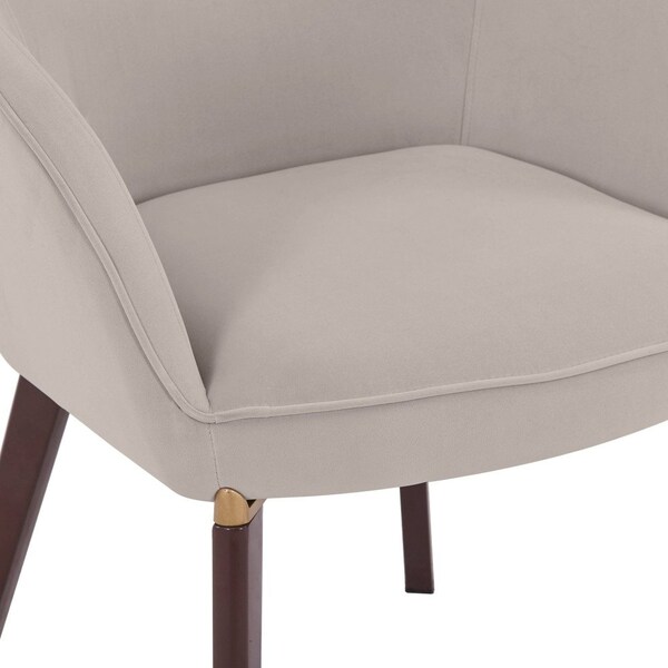 Leisuremod Elias Dining Chair Upholstered in Leather Velvet and Powder Coated Iron Legs - EDC21LGR