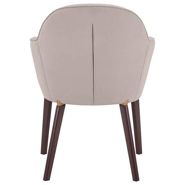 Leisuremod Elias Dining Chair Upholstered in Leather Velvet and Powder Coated Iron Legs - EDC21LGR