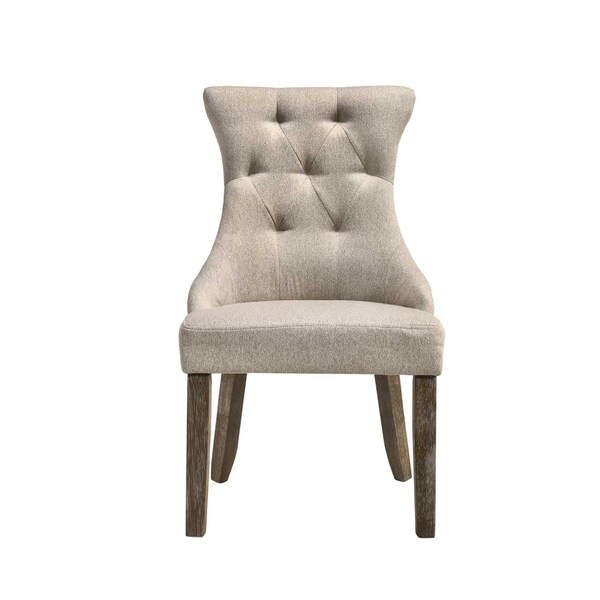 Acme Upholstered Dining Side Chair in Reclaimed Gray, 2PK - ER-0108GY