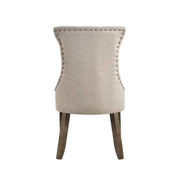 Acme Upholstered Dining Side Chair in Reclaimed Gray, 2PK - ER-0108GY