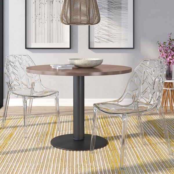 Kd Americana 32 x 17.25 x 21.50 in. Modern Cornelia Dining Chair, Clear, 2PK - KD2609664