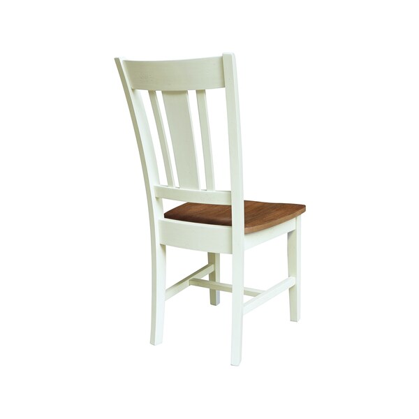 International Concepts Set of Two San Remo SplatBack Dining Chairs, Hickory/Shell, 2PK - CI79-10P