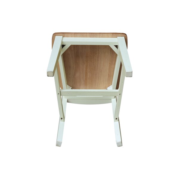International Concepts Set of Two San Remo SplatBack Dining Chairs, Hickory/Shell, 2PK - CI79-10P