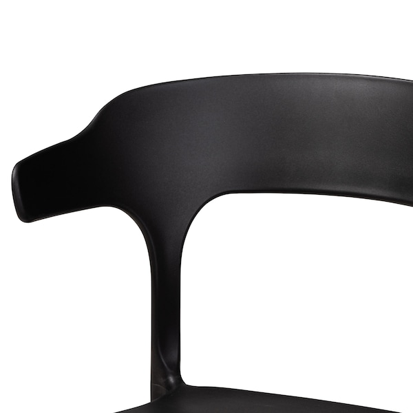 Baxton Studio Gould Modern Transtional Black Plastic Dining Chair Set (4PC) - 193-4PC-12024-ZORO