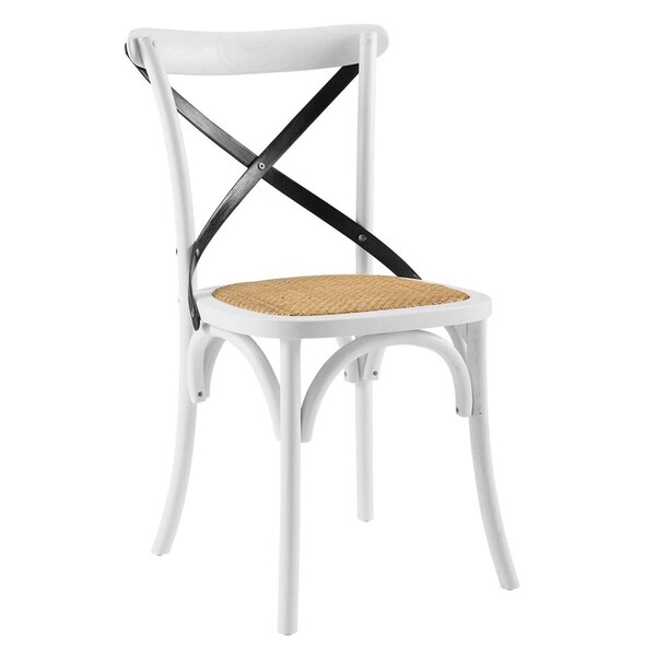 Modway Furniture Gear Dining Side Chair - White & Black - EEI-1541-WHI-BLK