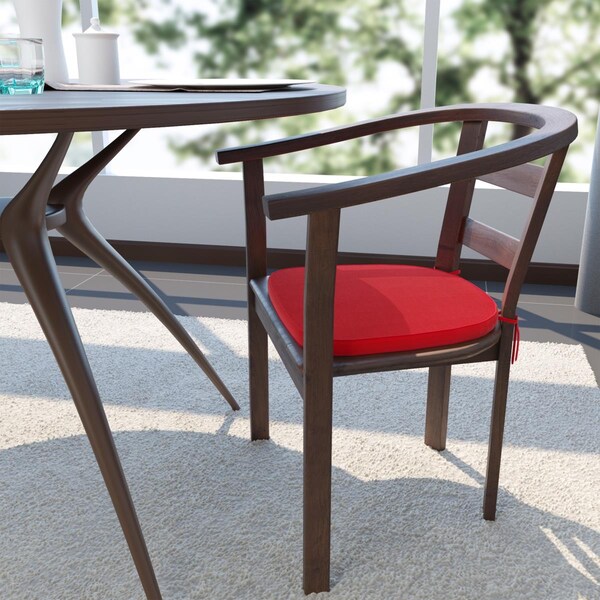 Kd Americana 15.5 x 15.5 x 1.75 in. Modern Dining Chair Cushion Pads, Red - KD3034468