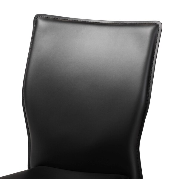 Baxton Studio Heidi Black Faux Leather Upholstered 4-Piece Dining Chair Set - 171-10792