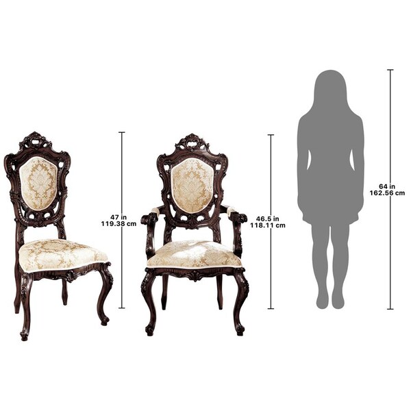 Design Toscano Toulon French Rococo Chair Set - AF91552