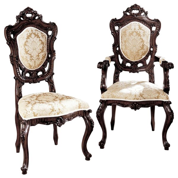 Design Toscano Toulon French Rococo Chair Set - AF91552