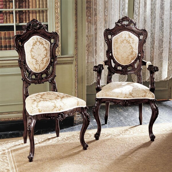 Design Toscano Toulon French Rococo Chair Set - AF91552