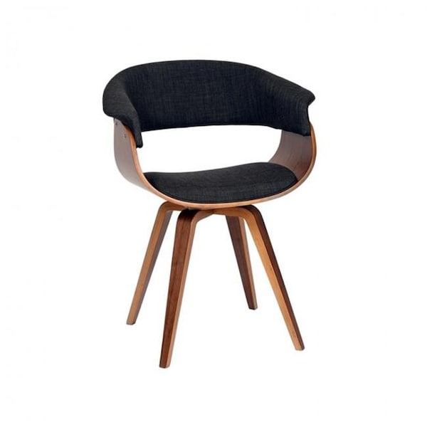 Bedding Beyond Summer Modern Chair In Charcoal Fabric and Walnut Wood - BE165214