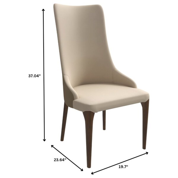 Leisuremod Elm Collection Modern Wooden Dining Chair In Taupe - EC23TP