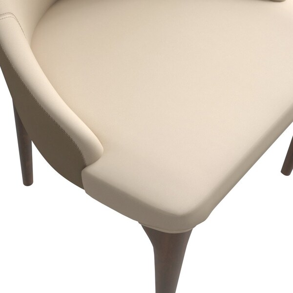 Leisuremod Elm Collection Modern Wooden Dining Chair In Taupe - EC23TP