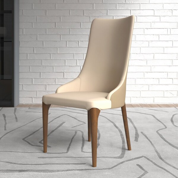 Leisuremod Elm Collection Modern Wooden Dining Chair In Taupe - EC23TP