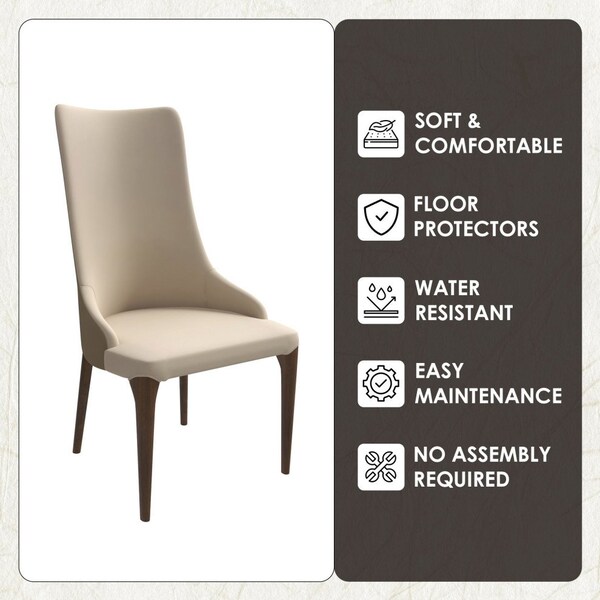 Leisuremod Elm Collection Modern Wooden Dining Chair In Taupe - EC23TP