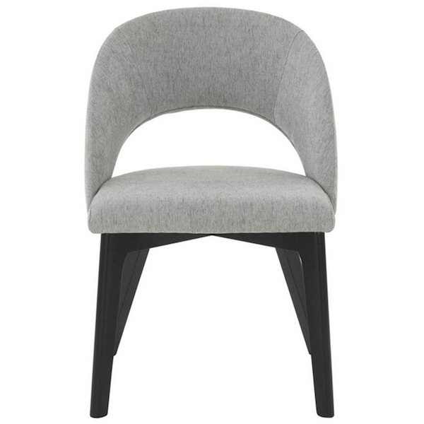 Safavieh 23.3 x 21.8 x 31.5 in. Rowland Linen Dining Chair, Grey & Black - SFV5058B