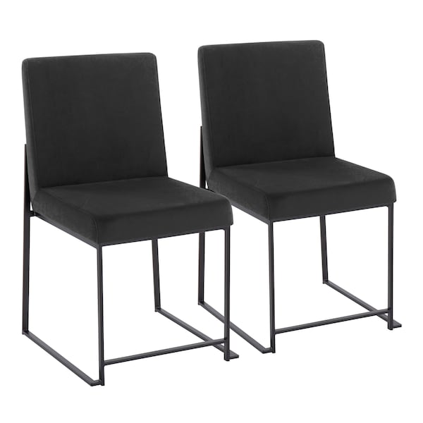 Lumisource High Back Fuji Dining Chair - Set of 2 PR - DC-HBFUJI BKVBK2