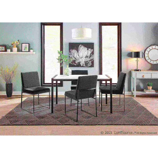 Lumisource High Back Fuji Dining Chair - Set of 2 PR - DC-HBFUJI BKVBK2