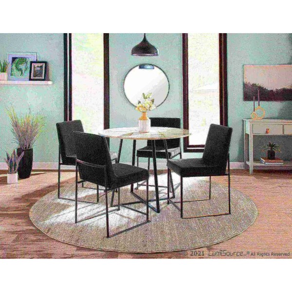 Lumisource High Back Fuji Dining Chair - Set of 2 PR - DC-HBFUJI BKVBK2