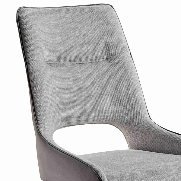 Global Furniture Usa Contemporary Fabric, PU D1119 2 Grey Dining Chairs - 3172