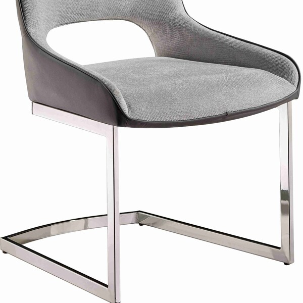 Global Furniture Usa Contemporary Fabric, PU D1119 2 Grey Dining Chairs - 3172