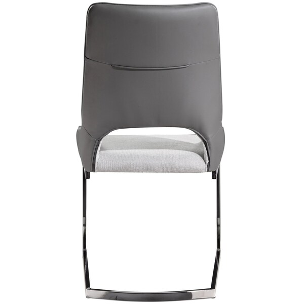 Global Furniture Usa Contemporary Fabric, PU D1119 2 Grey Dining Chairs - 3172