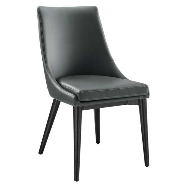 Modway Furniture 34 x 19 x 23.5 in. Viscount Vegan Leather Dining Chair, Gray - EEI-2226-GRY