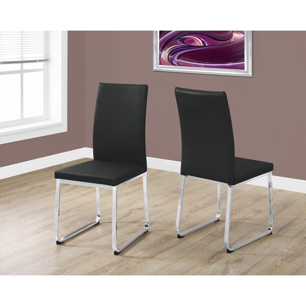 Daphnes Dinnette 38 in. Monarch Dining Chair - Black, 2 Pieces - DA3061465