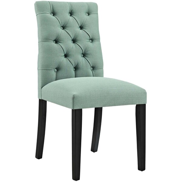 Modway Furniture 37.5 H x 24.5 W x 18.5 L in. Duchess Fabric Dining Chair, Laguna - EEI-2231-LAG