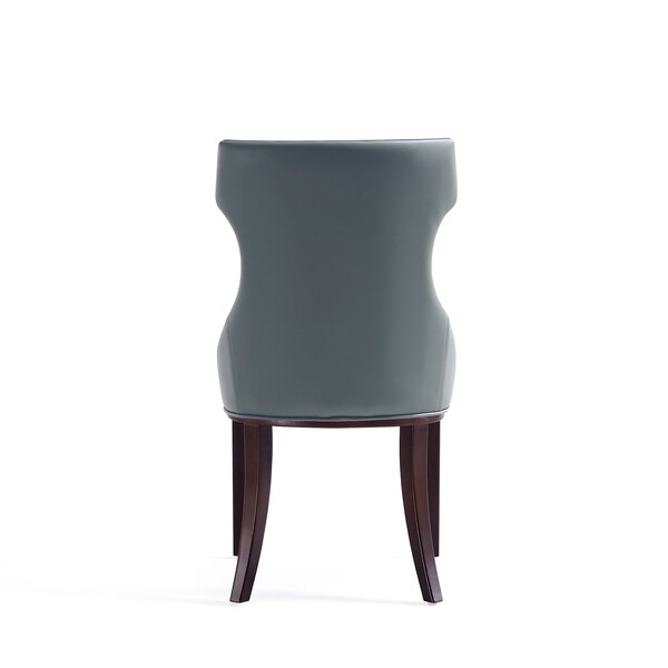 Manhattan Comfort Reine Faux Leather Dining Chair in Pebble Grey- Set of 2 - DC007-PE