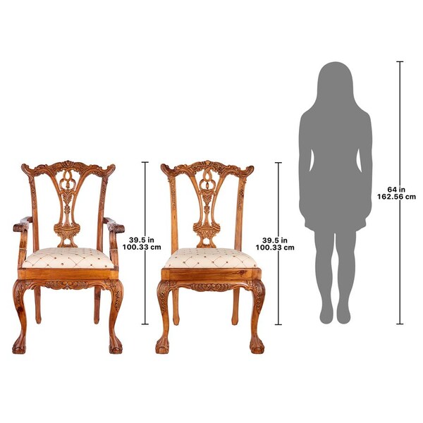 Design Toscano English Chippendale Chairs, PK 6 - AF91008