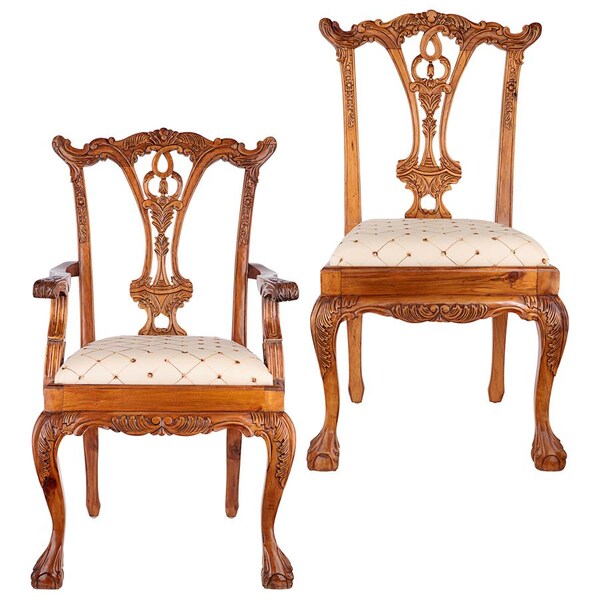 Design Toscano English Chippendale Chairs, PK 6 - AF91008