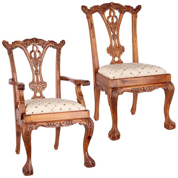 Design Toscano English Chippendale Chairs, PK 6 - AF91008