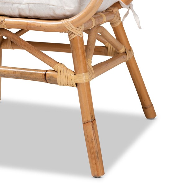 Baxton Studio Benicia Modern Bohemian Natural Brown Rattan Dining Chair - 210-12704
