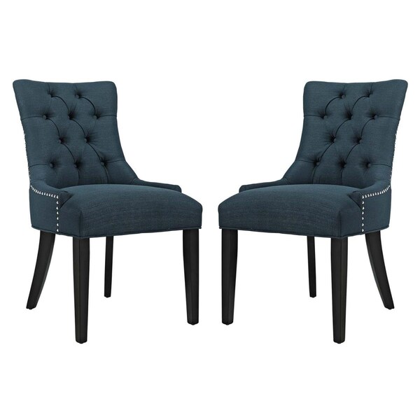 Modway Furniture 36 H x 44 W x 25 L in. Regent Dining Side Chair Fabric, Azure, 2PK - EEI-2743-AZU-SET