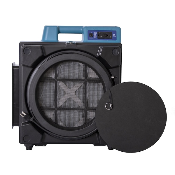 Xpower HEPA Air Scrubber W/ Built-In GFCI Power Outlets and 3-Stage Filter System, 2/3 HP, 750 CFM, 4.5 Amps, Variable Speed - X-4700A