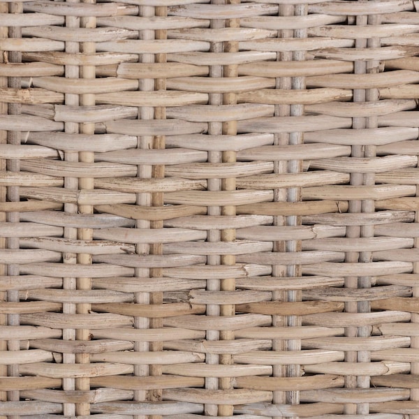 Bali & Pari Santiago Bohemian Grey Natural Kubu Rattan and Mango Wood Dining Chair - 245-13709-ZORO