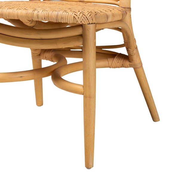 Bali & Pari Lisbon Modern Bohemian Natural Rattan Dining Chair - 235-13215-ZORO