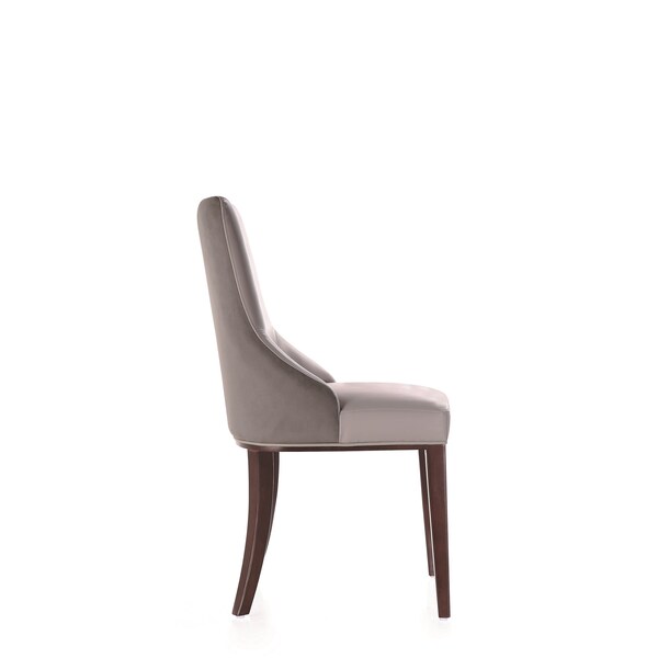 Manhattan Comfort Shubert 6-Piece Faux Leather and Velvet Dining Chair Set in Light Grey - 6-DC055AR-LG